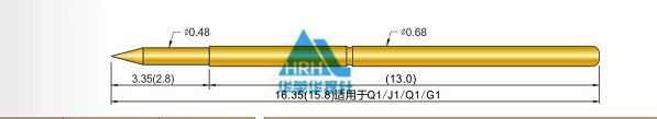 p50測(cè)試探針尺寸、50min測(cè)試探針尺寸、測(cè)試探針規(guī)格